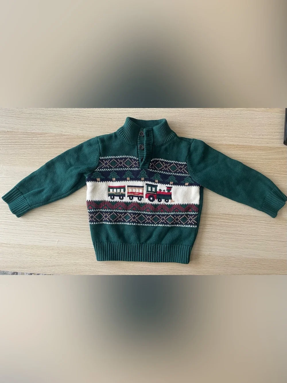 12-24 mos Green Winter Sweaters (x2) Bundle